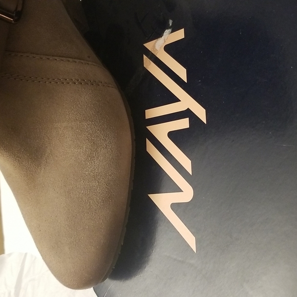 NAYA Fisher Taupe Leather Ankle Wedge Boots Womens 12M US 44 EUR - Picture 12 of 13